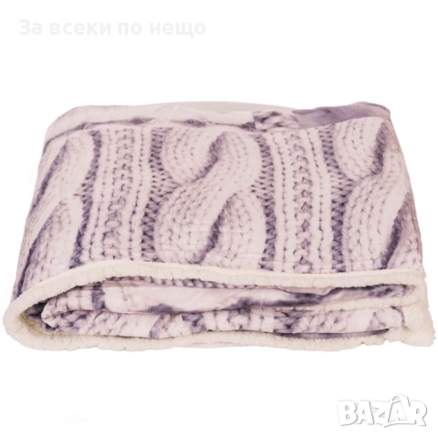 Пухкаво одеяло щампа плетиво сиво, 155*200 см Код P1446, снимка 4 - Олекотени завивки и одеяла - 52186823