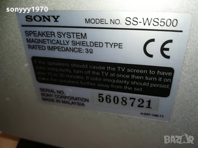 sony ss-ws500 subwoofer-40x36x20см-внос швеицария, снимка 12 - Тонколони - 29257556
