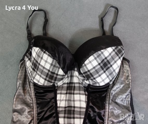 75/80В дамски корсет с черен сатен, снимка 2 - Корсети, бюстиета, топове - 39584329