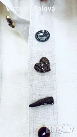 Свободна риза MERIT, лен и памук, снимка 8 - Ризи - 51240350