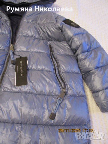 Дълго дамско яке с две лица Betty Barclay, снимка 3 - Якета - 52585210