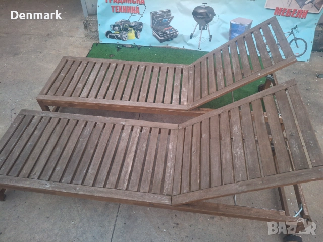 Дървен шезлонг, снимка 5 - Градински мебели, декорация  - 54083919