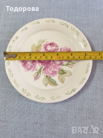Ръчнорисувана порцеланова чинийка-forstenberg west germany, снимка 2 - Чинии - 35598714