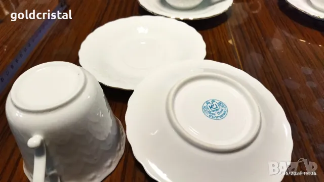 Стар български костен порцелан Бононя Ралица чаши за чай кафе , снимка 7 - Антикварни и старинни предмети - 50415598