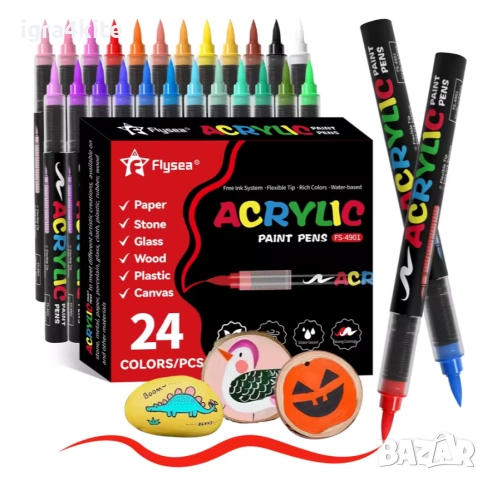 ТОП ХИТ! Акрилни Четкови Маркери за Рисуване и Боядисване в 12, 24, 48, 60, 72 и 120 цвята, снимка 6 - Рисуване и оцветяване - 52168151