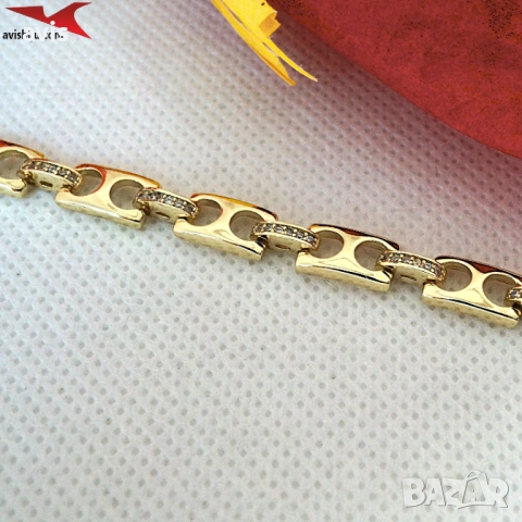 Гривна с 14К златно покритие 234821, снимка 2 - Гривни - 52712009