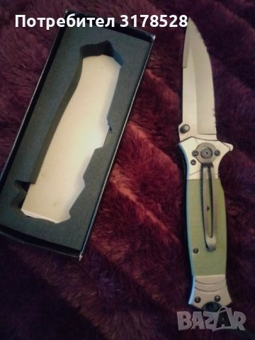 Масивен полуавтоматичен нож, снимка 3 - Ножове - 39630381