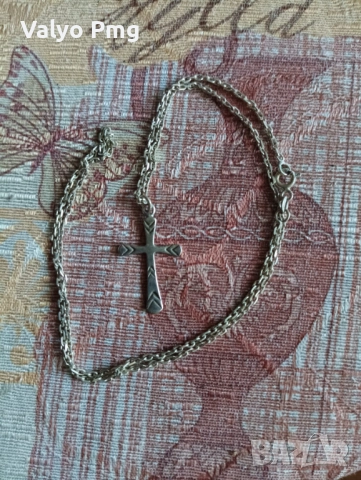 Сребърно синджирче с кръстче
