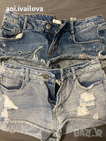 Къси дънкови гащи с размер 