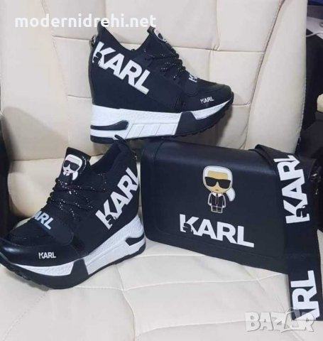 Karl Lagerfeld комплект маратонки и чанта, снимка 1 - Чанти - 30343653