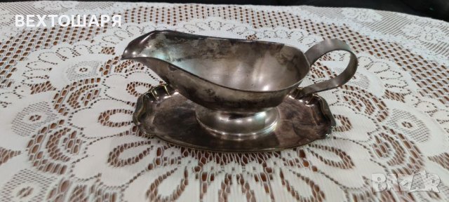 Старинна Посребрена Немска Сосиера WMF, снимка 5 - Антикварни и старинни предмети - 38470876