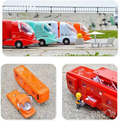 Метални колички: Каравана с фигурка , снимка 3 - Колекции - 32015042