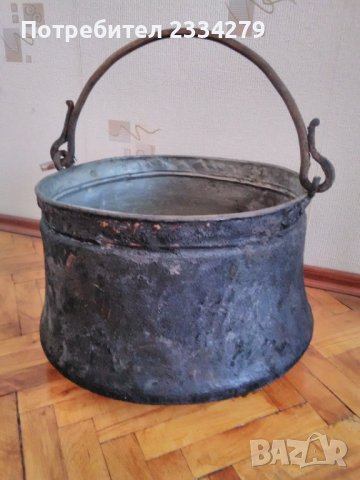 Стар меден бакър,казан ,,пиратник" 40 литра, снимка 4 - Антикварни и старинни предмети - 37550413
