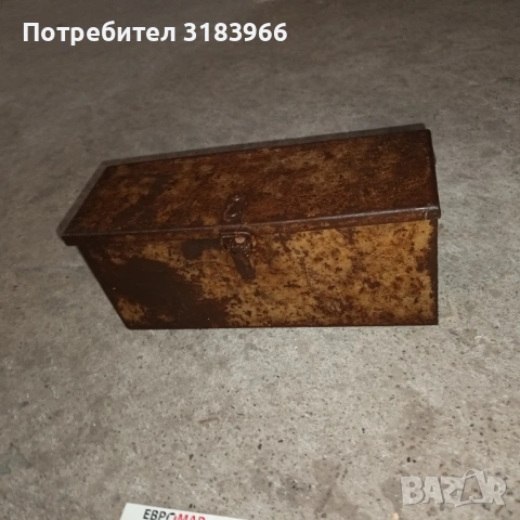 метална кутия с капак и ключалка, снимка 8 - Антикварни и старинни предмети - 54306536