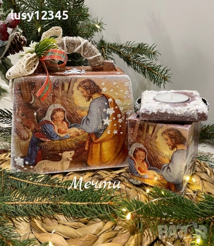 Коледна къщичка-Свята нощ! 🎄✨❄️ , снимка 8 - Декорация за дома - 52769457