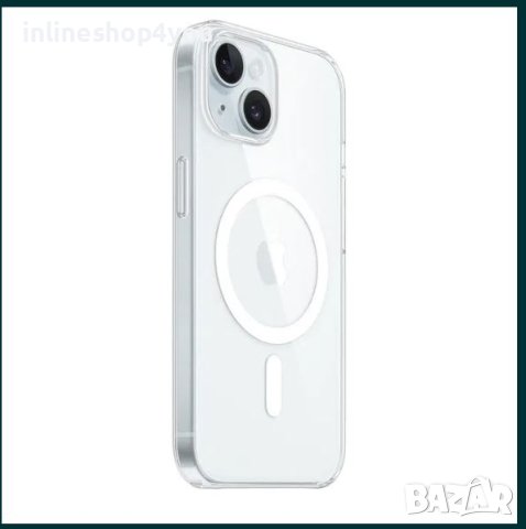 Прозрачен Силиконов MagSafe Кейс за Apple iPhone 15 Pro Plus Max, снимка 3 - Калъфи, кейсове - 42334323