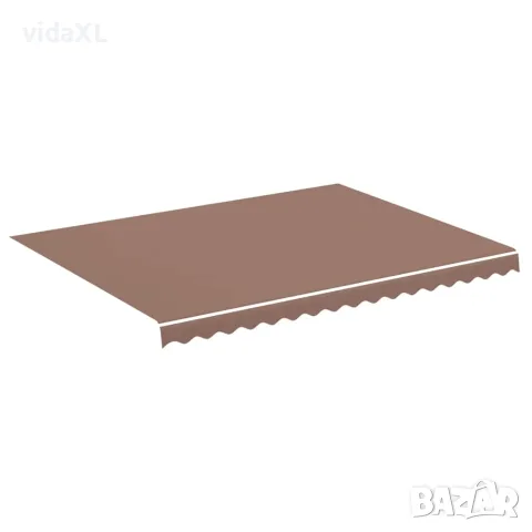 vidaXL Резервен плат за тента, кафяв, 400x300 см, полиестер（SKU: 311977）