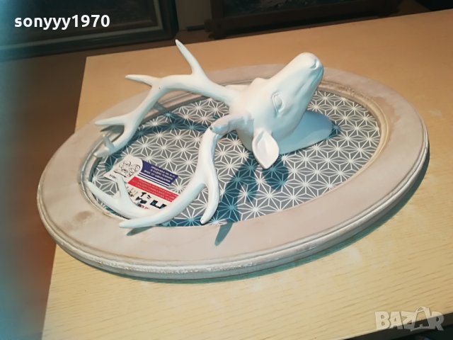елен с рога в рамка-made in france-55х40х15см, снимка 12 - Колекции - 29842405