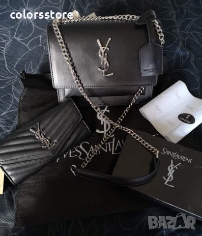 Черна чанта YSL код SG208, снимка 2 - Чанти - 37979400