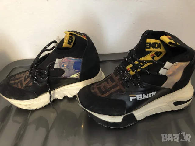 Дамски високи маратонки на платформа Fendi style / тип сникърси, размер 40, снимка 4 - Маратонки - 55948838