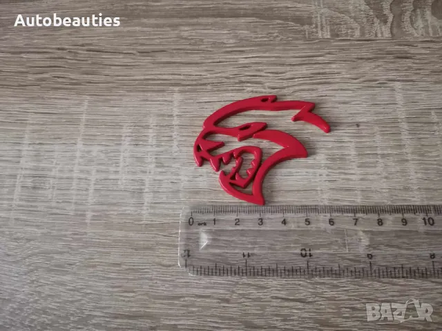 Hellcat лого червена емблема лява, снимка 5 - Аксесоари и консумативи - 47978442