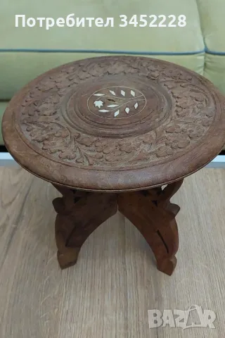 дърворезба масичка от Ориента за ценители , снимка 2 - Антикварни и старинни предмети - 48442968