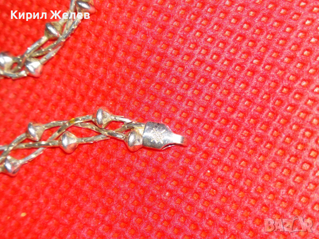 КРАСИВА СРЕБЪРНА ГРИВНА МАРКОВО СРЕБРО 925 ITALY РЯДКА ВИНТИДЖ АРТ ПЛЕТКА МАЙСТОРСКА ИЗРАБОТКА 43206, снимка 9 - Гривни - 44610745