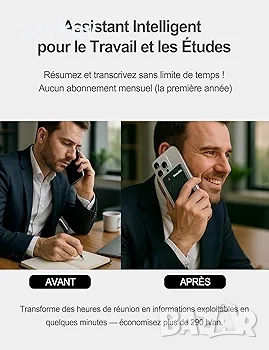 Диктофон с изкуствен интелект и транскрипция, почти човешка точност без абонамент, цифров диктофон, снимка 6 - Друга електроника - 52539833