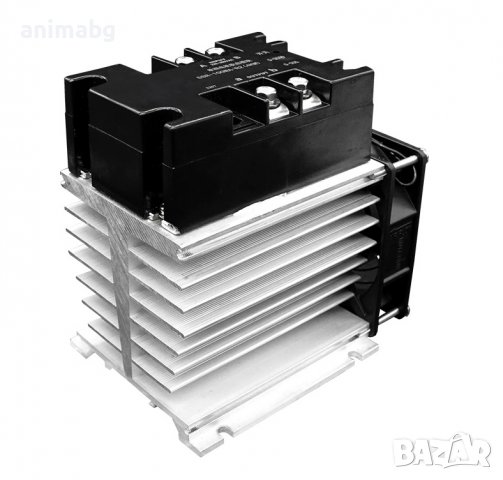 ANIMABG Модул за плавен старт и стоп на монофазен двигател, Модел SSR-60WA-R2, 2kW, Черен, снимка 8 - Друга електроника - 39264826