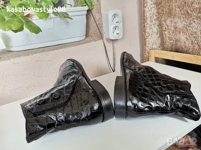 Боти Angulus 42 н. Естествен лак и кожа , снимка 7 - Дамски боти - 56194361