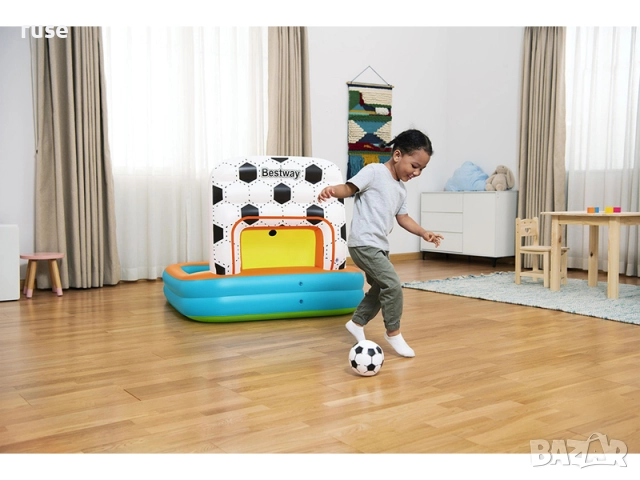 НОВИ! Детски център с топки футбол и баскетбол Bestway Kick 'N Swish 120x107x84 см, снимка 5 - Други - 52402793