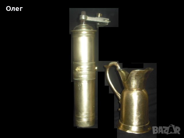 Комплект стара кафемелачка с кана за кафе