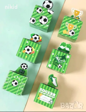 Футбол футболни топка картонена кутия кутии за лакомства подаръци рожден ден парти картонени кутийки, снимка 3 - Други ценни предмети - 48757985