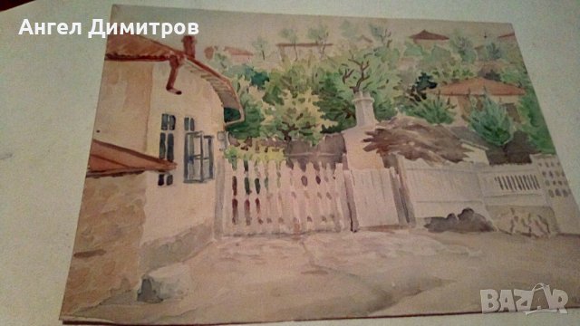 Ангел Ботев картина акварел 1949 г, снимка 7 - Картини - 38970560