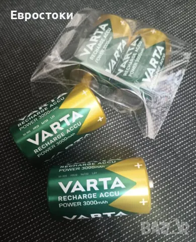 Акумулаторна батерия VARTA - Rechargе Accu Power, размер D, 2 броя. РАЗМЕР: D Без фирмена опаковка, снимка 6 - Друга електроника - 49293173