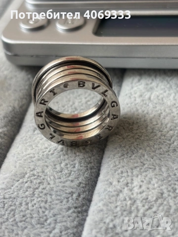Сребърен пръстен Булгари 925, снимка 8 - Пръстени - 54277000