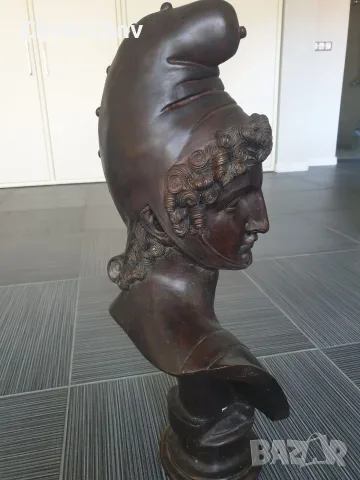 Canova Paris 70см-15кг/голяма бронзова фигура-бюст на Парис/модел Антонио Канова, снимка 5 - Статуетки - 55780335