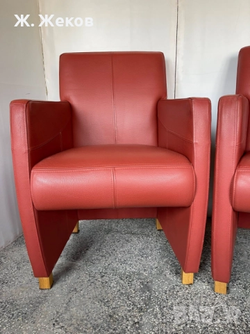Четири кожени кресла, снимка 4 - Дивани и мека мебел - 52811869