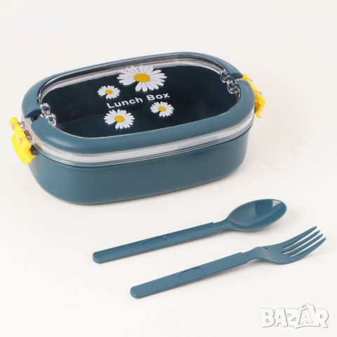 4091 Кутия за храна с прибори Маргаритка