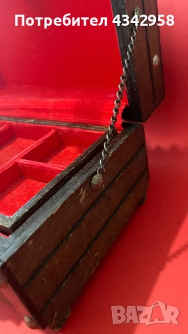 Старинна дървена кутия за бижута., снимка 8 - Антикварни и старинни предмети - 52532778