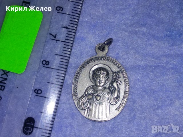 СТАРИННА ГЕРМАНСКА РЯДКА РИМОКАТОЛИЧЕСКА ПОСРЕБРЕНА НАГРЪДНА ИКОНКА ДВУСТРАННА 31254, снимка 14 - Антикварни и старинни предмети - 39677030