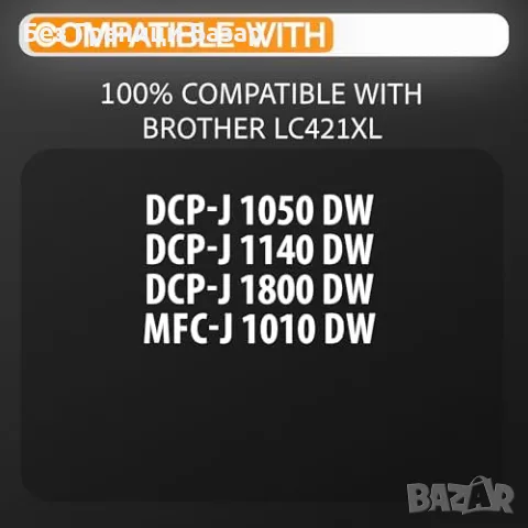 Нови LC421XL мастилени касети за Brother DCP-J1050DW J1140DW MFC-J1010DW 4 цвята принтер тонер печат, снимка 2 - Консумативи за принтери - 56206079