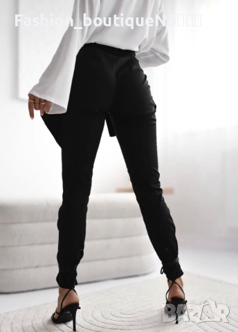 Елегантен панталон с ефектна поличка  , снимка 2 - Панталони - 44701708
