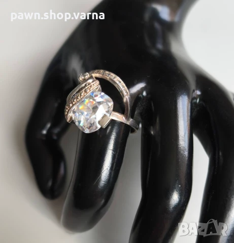 Нов сребърен пръстен 925 с фианити – 6,31 г, размер 18,5 мм, снимка 6 - Пръстени - 51408750