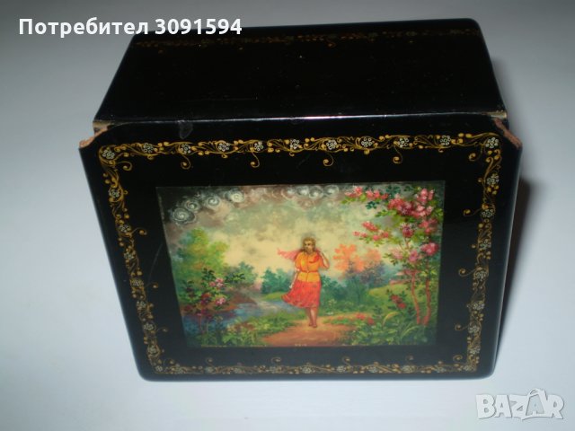 Старинна Руска ръчно рисувана кутия Л. Морозов-Катюша, снимка 6 - Колекции - 35404828