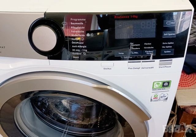 Инверторна пералня  AEG 8000 SERIES - 9 кг / с пара, снимка 3 - Перални - 53987413