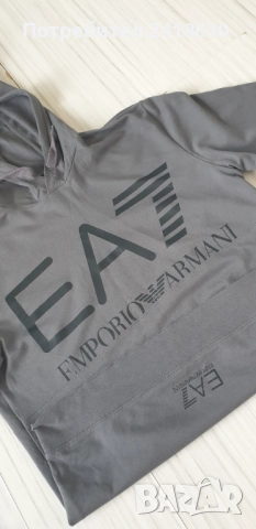 Emporio Armani EA7  Hoodie Mens Size L НОВО! ОРИГИНАЛ! Мъжко Горнище Качулка!, снимка 4 - Спортни дрехи, екипи - 52278211