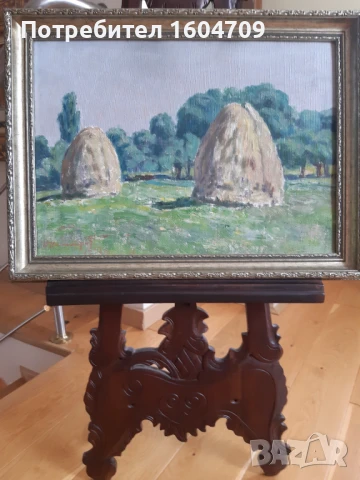 Стара картина Никола Димитров, снимка 3 - Картини - 50566199