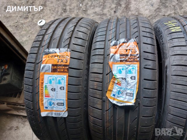 4бр.НОВИ летни TRACMAX 215/45/17 91W DOT 0121, снимка 3 - Гуми и джанти - 40297207