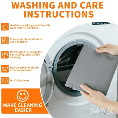 Заземяваща Aнтистатична Надматрачна Подложка за Заземяване на Леглото Платнище с 10% Сребърни Нишки, снимка 10 - Други - 50896494